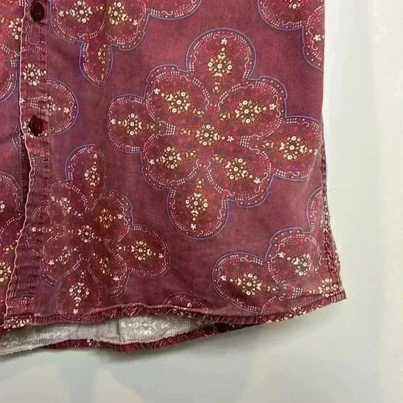 21Men Short Sleeve Button Up Shirt Large Paisley Pocket Pattern 100% Cotton Fun - Picture 3 of 7